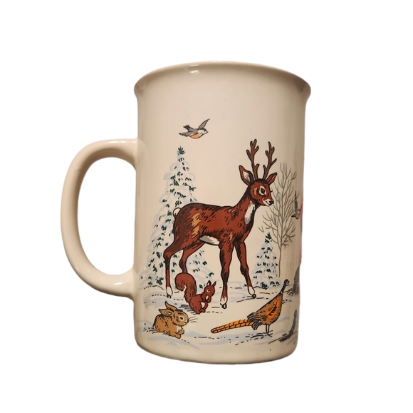 Vtg 93 Woodland Santa Mug - Picture 2 of 4